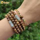  Vòng tay chỉ ngũ sắc may mắn hạt trầm hương bi bạc may mắn bình an - Tuệ Lâm 