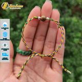  Vòng tay chỉ ngũ sắc may mắn hạt trầm hương bi bạc may mắn bình an - Tuệ Lâm 