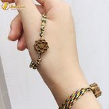  Vòng tay chỉ ngũ sắc tây tạng may mắn mix hoa sen trầm hương tốc thơm dịu nhẹ - Tuệ Lâm 