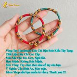  Vòng Tay May Mắn Chỉ Ngũ Sắc Tây Tạng Bện Sole Kiểu Nút Hạt Size To - Tuệ Lâm 