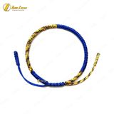  Vòng tay chỉ may mắn màu trắng bện kiểu tibets đối xứng xen kẽ mang lại bình an - Tuệ Lâm 