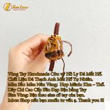  Vòng tay mặt hồ ly chúa 9 đuôi dáng thủng đá mắt hổ nâu vàng bện chỉ may mắn phụ trợ tình duyên 