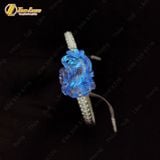  Vòng tay mặt hồ ly chúa 9 đuôi dáng thủng đá moonstone bện chỉ may mắn tự nhiên phù trợ tình duyên 