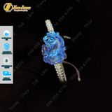  Vòng tay mặt hồ ly chúa 9 đuôi dáng thủng đá moonstone bện chỉ may mắn tự nhiên phù trợ tình duyên 