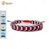  Vòng tay chỉ may mắn cao cấp bên handmade 3 màu chỉ màu cờ mỹ - Tuệ Lâm 
