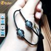 Vòng tay phong thủy hạt đá thạch anh tóc đen hợp mệnh thủy mộc size 10 li xỏ cáp bền đẹp