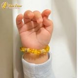  Vòng tay hạt đá hổ phách mix hạt bồ đề cho bé ăn ngon ngủ ngon may mắn bình an 
