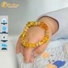 Vòng tay hạt đá hổ phách mix hạt bồ đề cho bé ăn ngon ngủ ngon may mắn bình an