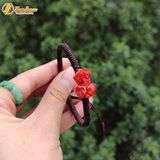 Vòng Tay Handmade Tỳ Hưu Tài Lộc Ngọc Huyết Jadeit Màu Đỏ Cam Hợp Mệnh Hỏa Thổ - Tuệ Lâm 