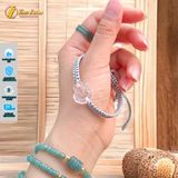  Vòng tay chỉ may mắn bện handamde mặt hồ ly chúa ôm hoa đá thạch anh trắng trợ duyên hợp mệnh - Tuệ Lâm 