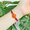  [SALE] Vòng tay hồ ly ngoc huyet jade đỏ bện chỉ dẹt hợp mệnh hỏa thổ mix hạt 6 li 