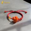 Vòng tay hồ ly chúa ôm hoa ngọc cẩm thạch huyết trợ duyên bện chỉ handmade may mắn [mệnh Hỏa - mệnh Thổ] - HNH003