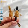 Vòng tay mặt hồ ly chúa đuôi dài thạch anh tóc vàng hợp mệnh kim thổ trợ tình duyên hút may mắn