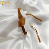  Vòng tay mặt hồ ly chúa đuôi dài thạch anh tóc vàng hợp mệnh kim thổ trợ tình duyên hút may mắn 
