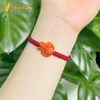  [SALE] Vòng tay hồ ly ngoc huyet jade đỏ bện chỉ dẹt hợp mệnh hỏa thổ may mắn 