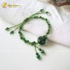 Vòng tay hồ ly chúa ôm hoa ngọc cẩm thạch sơn thủy hợp mệnh trợ duyên bện chỉ handmde may mắn