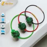  Vòng tay xỏ cáp hồ ly chúa ôm hoa ngọc sơn thủy xanh hợp mệnh trợ tình duyên may mắn 