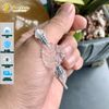 Vòng tay chỉ may mắn bện mặt hồ ly thạch anh trắng dáng lệch đùi hợp mệnh kim thuỷ trợ duyên - Tuệ Lâm