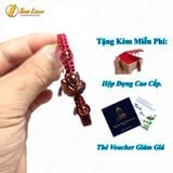  Vòng tay nữ dây chỉ cao cấp bện handmade hồ ly chín đuôi đá thạch anh tóc đỏ trợ duyên - Tuệ Lâm 