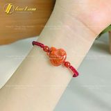  Vòng tay hồ ly chúa ôm hoa ngọc cẩm thạch huyết trợ duyên bện chỉ handmade may mắn [mệnh Hỏa - mệnh Thổ] HNH002 
