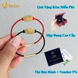  Vòng Tay Lu Thống Dáng Bầu Dục Đá Thạch Anh Tóc Vàng Chạm Kim Tiền - Tuệ Lâm 