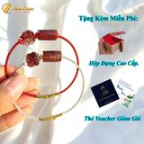  Vòng tay lu thống mix cỏ 4 lá Thạch anh tóc đỏ hợp mệnh hỏa thổ chiêu tài hút lộc may mắn 