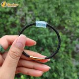  Vòng tay lu thống đá Aquamarine xanh dương hợp mệnh thủy mộc chiêu tài hút lộc hanh thông 