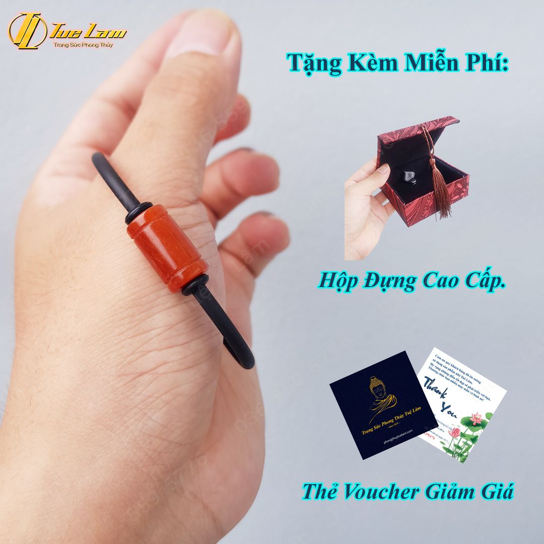 Vòng Tay Lu Thống Đá Ngọc Huyết Jade Đỏ Hợp Mệnh Trang Sức Phong Thủy