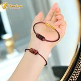  Vòng tay may mắn nam nữ lu thống mắt hổ nâu đỏ hợp mệnh thổ hỏa chạm họa tiết tài lộc hanh thông 