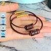 Vòng tay may mắn nam nữ lu thống mắt hổ nâu đỏ hợp mệnh thổ hỏa chạm họa tiết tài lộc hanh thông