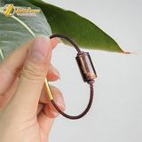  Vòng tay đôi nam nữ lu thống đá mắt hổ nâu đỏ trơn hợp mệnh thổ hỏa chiêu tài lộc hanh thông 