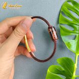  Vòng tay đôi nam nữ lu thống đá mắt hổ nâu đỏ trơn hợp mệnh thổ hỏa chiêu tài lộc hanh thông 