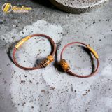  Vòng tay may mắn nam nữ lu thống mắt hổ nâu vàng chạm họa tiết chiêu tài hút lộc hợp mệnh kim thổ 