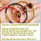  Vòng tay lu thống đá măt hổ dáng bầu tài lộc hanh thông màu nâu vàng hợp mệnh kim thổ - Tuệ Lâm 