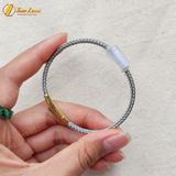  Vòng tay lu thống đá moonstone đốt trúc trơn chiêu tài hút lộc hợp mệnh kim thủy 