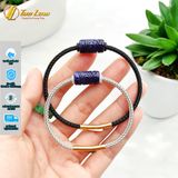  Vòng tay lu thống đá sodalite chạm họa tiết kim tiền tài lộc, hợp mệnh thủy mộc 