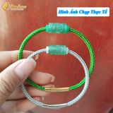  Vòng tay lu thống đá thạch anh dâu tây xanh chạm họa tiết tài lộc hanh thông, hợp mệnh mộc hỏa - Tuệ Lâm 