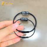  Vòng tay lu thống đá thạch anh tóc đen chạm kim tiền hợp mệnh thủy, mệnh mộc chiêu tài hút lộc, may mắn 