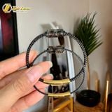  Vòng tay lu thống Thạch Anh tóc đen đốt trúc trơn hợp mệnh thủy mộc chiêu tài hút lộc may mắn 
