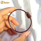  Vòng tay lu thống Thạch Anh tóc nâu đốt trúc trơn hợp mệnh thổ kim, mang lại tài lộc hanh thông 