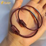  Vòng tay lu thống Thạch Anh tóc nâu đốt trúc trơn hợp mệnh thổ kim, mang lại tài lộc hanh thông 