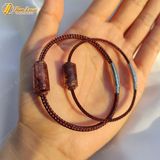  Vòng tay lu thống Thạch Anh tóc nâu đốt trúc trơn hợp mệnh thổ kim, mang lại tài lộc hanh thông 