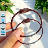  Vòng tay lu thống Thạch Anh tóc nâu đốt trúc trơn hợp mệnh thổ kim, mang lại tài lộc hanh thông 