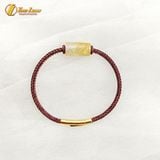  Vòng tay lu thống đá thạch anh tóc vàng tự nhiên đốt trúc trơn hợp mệnh mang lại tài lộc hanh thông 