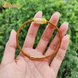  Vòng tay lu thống đá thạch anh tóc vàng tự nhiên đốt trúc trơn hợp mệnh mang lại tài lộc hanh thông 