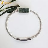  Vòng tay nam nữ lu thống thạch anh tóc xanh hợp mệnh mộc hỏa chạm họa tiết tài lộc hanh thông 