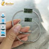  Vòng tay nam nữ lu thống thạch anh tóc xanh hợp mệnh mộc hỏa chạm họa tiết tài lộc hanh thông 