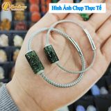  Vòng tay nam nữ lu thống thạch anh tóc xanh hợp mệnh mộc hỏa chạm họa tiết tài lộc hanh thông 