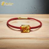  Vòng tay lu thống hổ phách hoa hợp mệnh kim thổ chiêu tài hút lộc hanh thông - Tuệ Lâm 