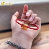  Vòng tay lu thống hổ phách hoa hợp mệnh kim thổ chiêu tài hút lộc hanh thông - Tuệ Lâm 
